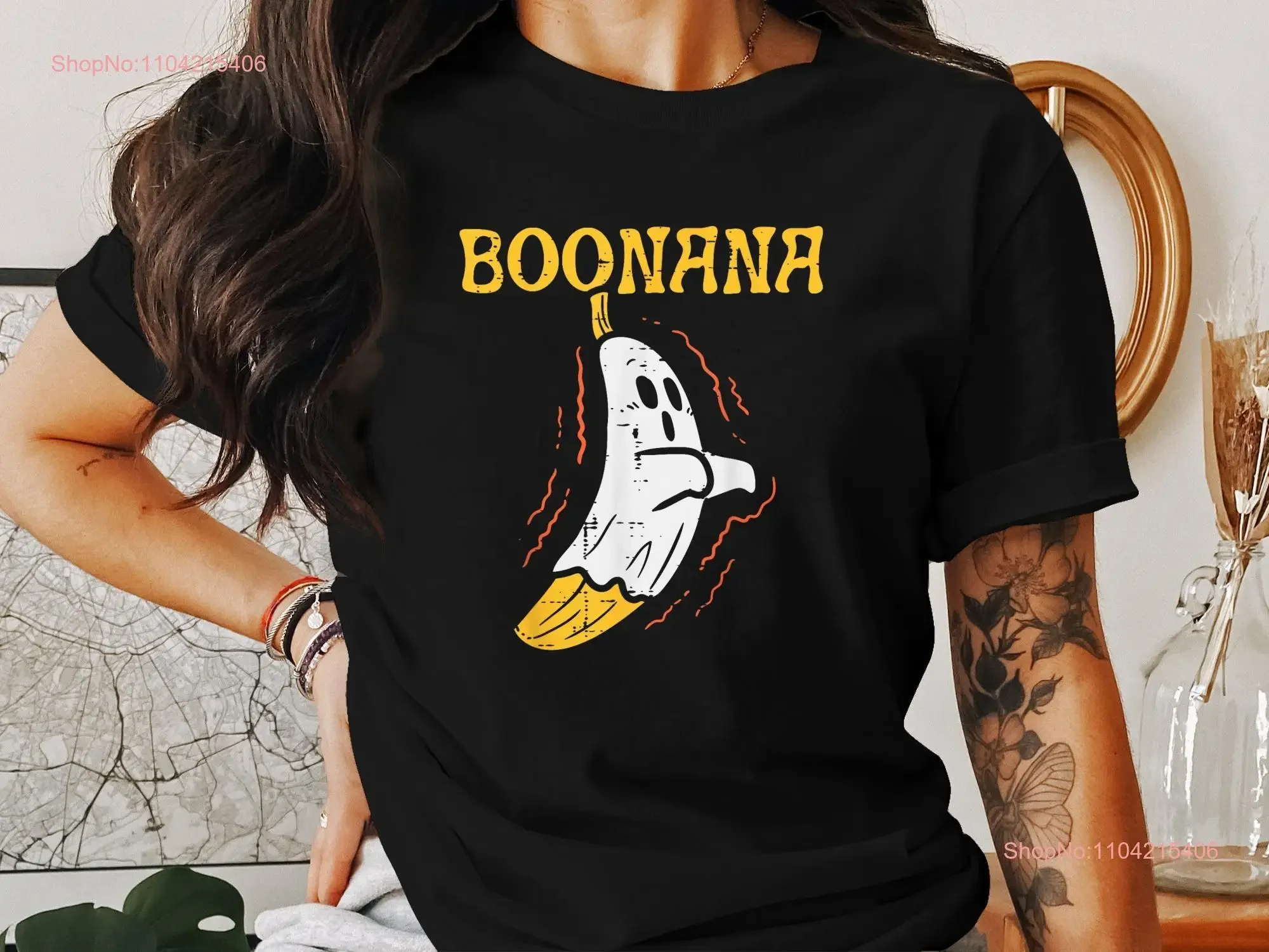 

Забавная футболка с призраком и бананом на Хэллоуин, милая футболка Boonana, жуткая новинка, праздничный наряд, юмористический свитшот, винтажная стираная футболка