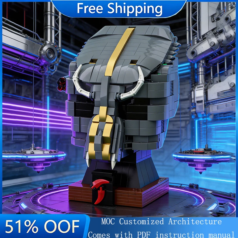 

821 деталь: Модель-конструктор MOC «Воин-охотник на монстров» из знаменитой киносерии, креативный набор для сборки из блоков, популярный подарок на Рождество для детей