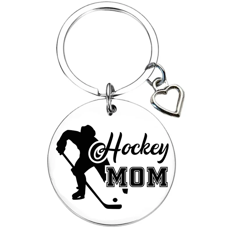 New Hockey Mom Gifts Keychain Pendant Mother Daughter Gifts Key Chains Hockey Players Gifts