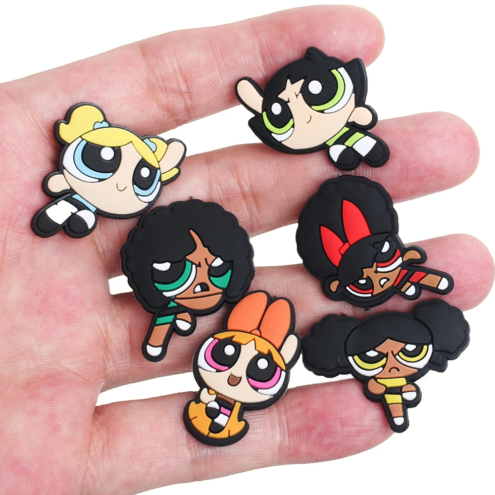 18-100 Stück Potdemiel Cartoon Flying Girl Serie PVC-Schuhzubehör Passend für Loch-Armbänder DIY Schuhdekorationen Schnallen Geschenke – Detail 12