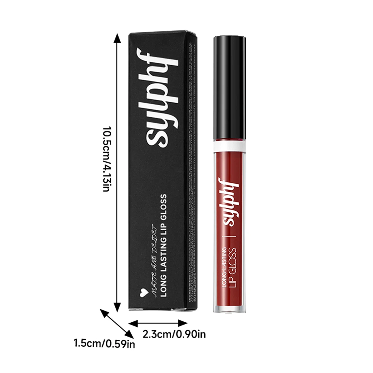 1個の耐久性のある防水リップグロス、塗布が簡単、色褪せなし、カップに付かない、旅行に不可欠