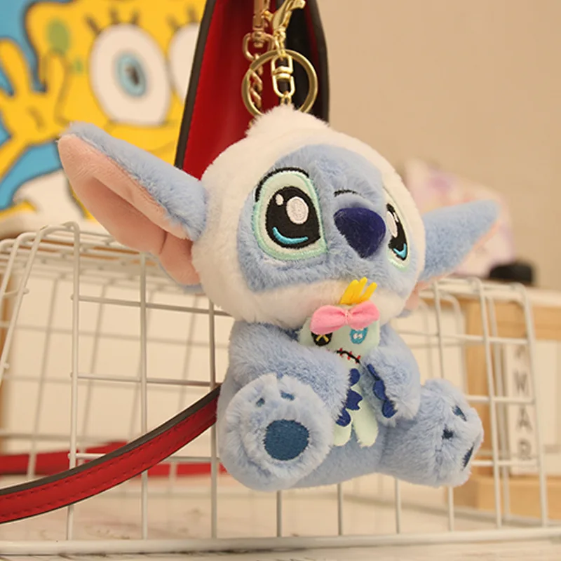 Jouets en peluche Stitch, accessoires Kawaii, poupée en peluche Anime Lilo & stitch, porte-clés, sac à dos à la mode, décoration, cadeau d'anniversaire ﻿ pour un ami