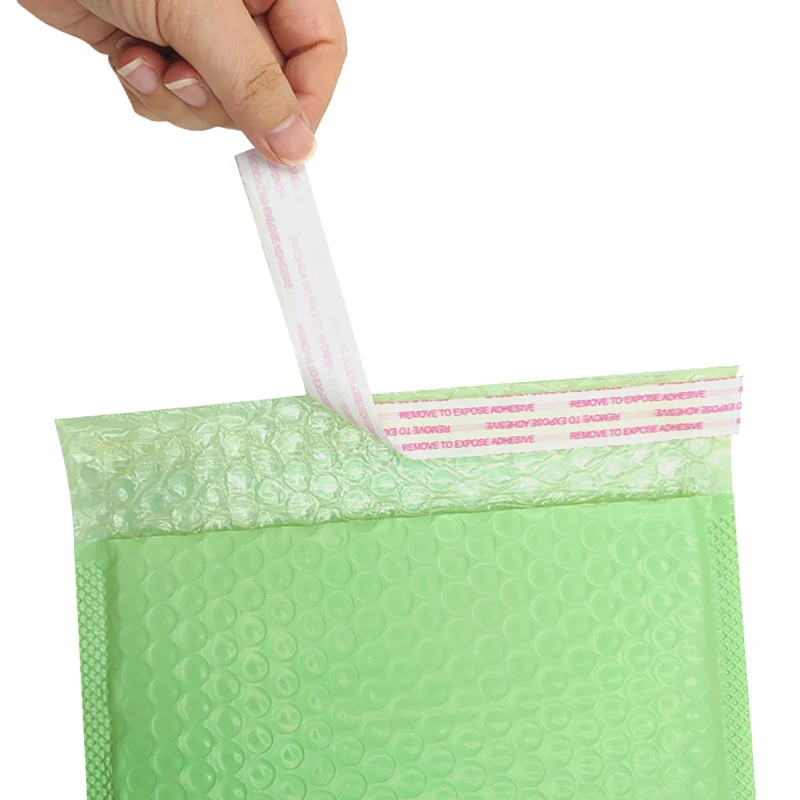 50Pcs/set Light Green Waterproof And Thickened Bubble Envelope Bag Bubble Padded Envelopes Clothing Express Packing Bag