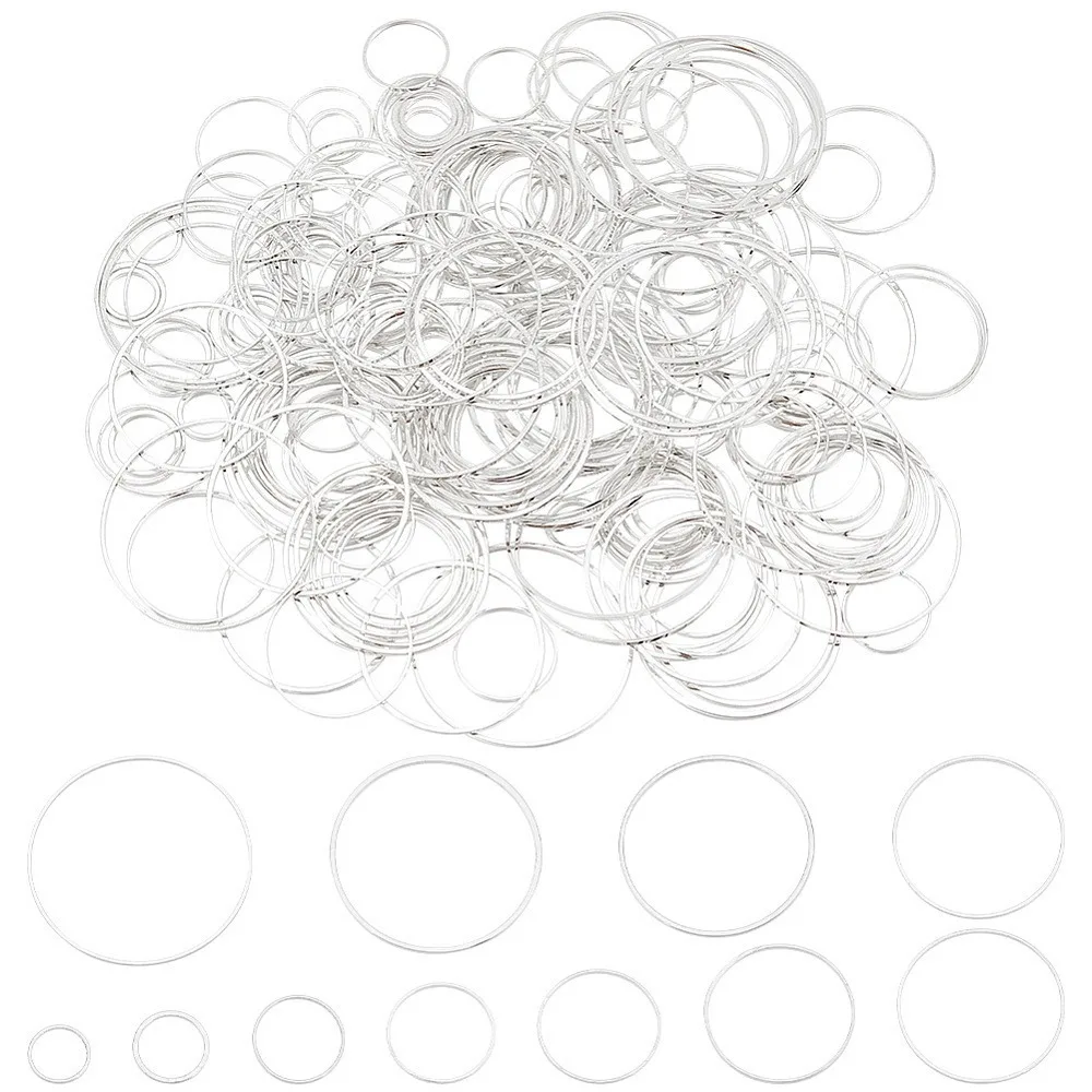 

1box 220pcs 11 Brass Linking Rings 8~30x0.7~1mm 20pcs/style