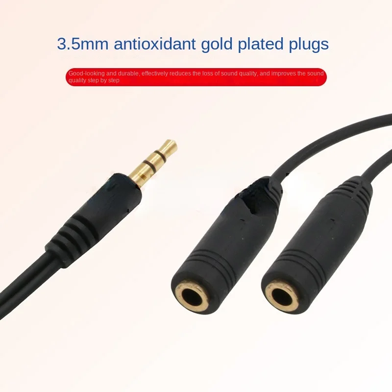 Rozgałęźnik jack 3,5 męski na 2 żeńskie gniazdo 3,5 mm Stereofoniczny kabel audio Y Rozgałęźnik Adapter Regulacja głośności Słuchawki Telefon Kabel