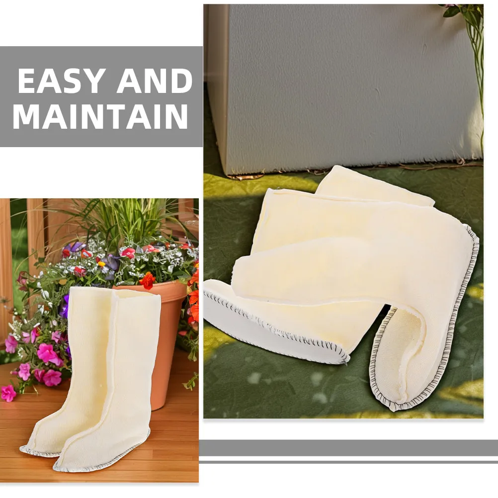 Picture 3: 2Pairs Rain Boot Liners Thick Warm Boot Liner Socks for Women Men Winter Work Walking Outdoor Machine Washable