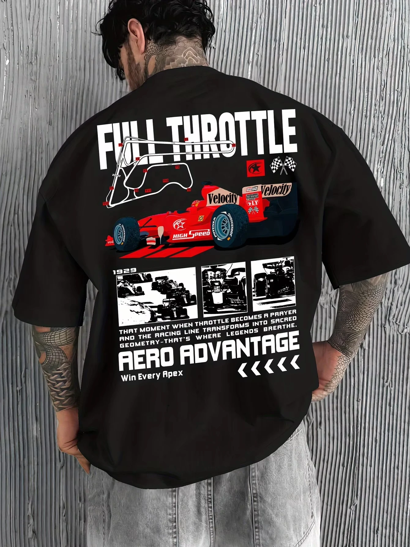 Men Formula Racing Summer T-shirt Loose Fit Breathable Soft Material Suitable for Daily Wear Suitable for Both Men and Women Tee