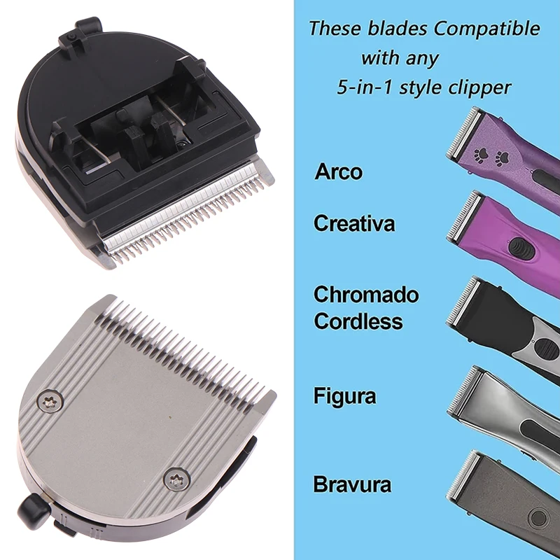 

【L】5 In 1 Replacement Blades For Clipper Bravura, Chromado, Creativa, Figura, Motion, Dog Grooming Clipper