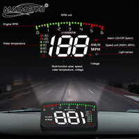 3.5-Inch A900 Windshield Projector Car Speedometer Auto Hud OBD2 Head Up Display Water Temperature Voltage RPM Overspeed Warning