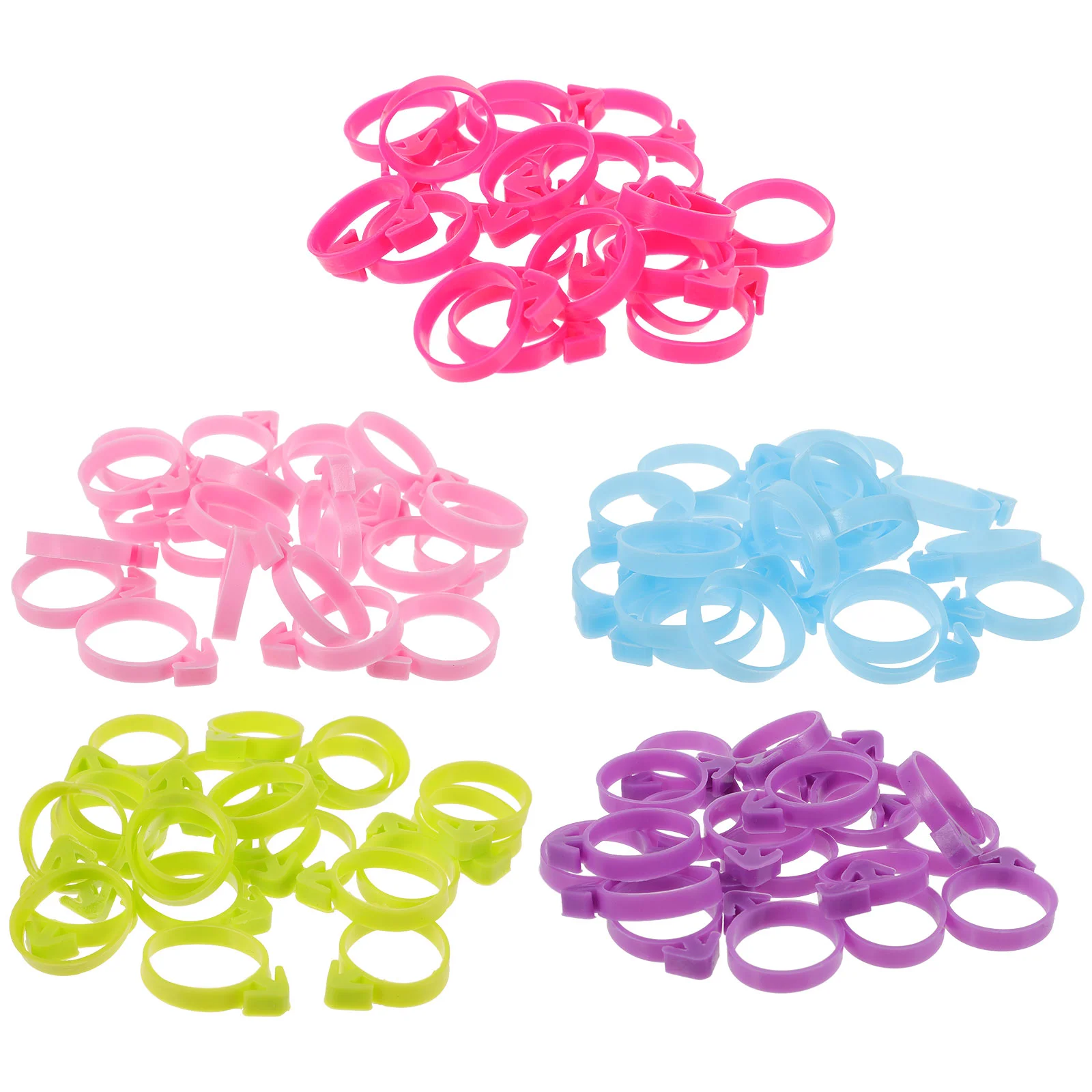 100 Pcs Piping Bag Fixing Ring Icing Ties and Clips Cookie Biscuit Pastry Small Plastic for Bags Baking Cake Reusable