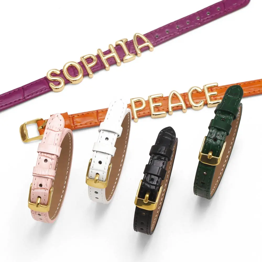 OCESRIO Fashion Multicolor Genuine Leather Bracelet Chain Belt Copper Adjustable Handmade DIY accesorios de joyería brtg04