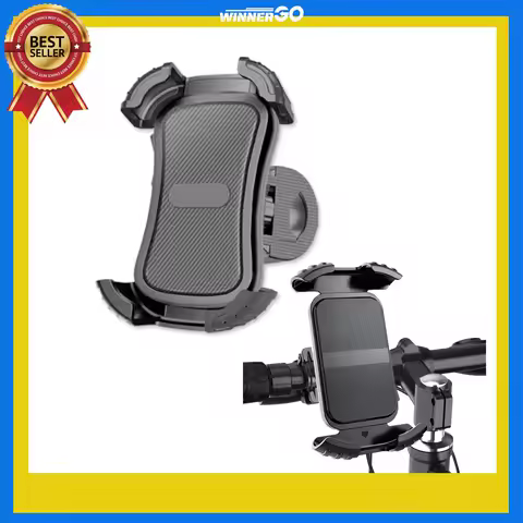 Bike Phone Mount Motorcycle Phone Holder Lamicall Motorcycle Bicycle Cell Phone Mount Clamp for Handlebar, Cycling Mount 4.7-6.8