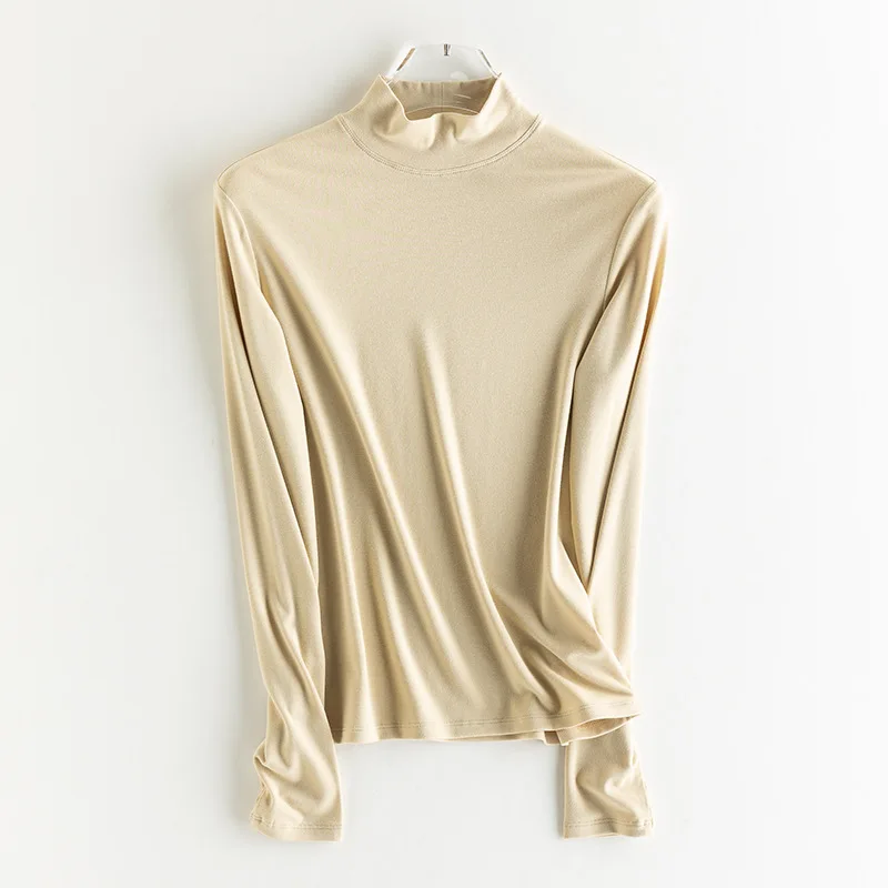 SuyaDream, Damen-T-Shirt, 28 % Wolle, 37 % Baumwolle, lange Ärmel, solides Basic-Thermo-Shirt, Herbst-Winter-Top 2025, Herbst-Winter-Top – Detail 18