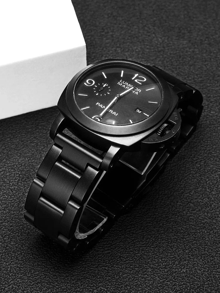 Cinturini in acciaio inossidabile solido Anti-allergia per Panerai Diesel Fold Buckle Seiko Citizen Casio Watch Strap 22 24 26mm