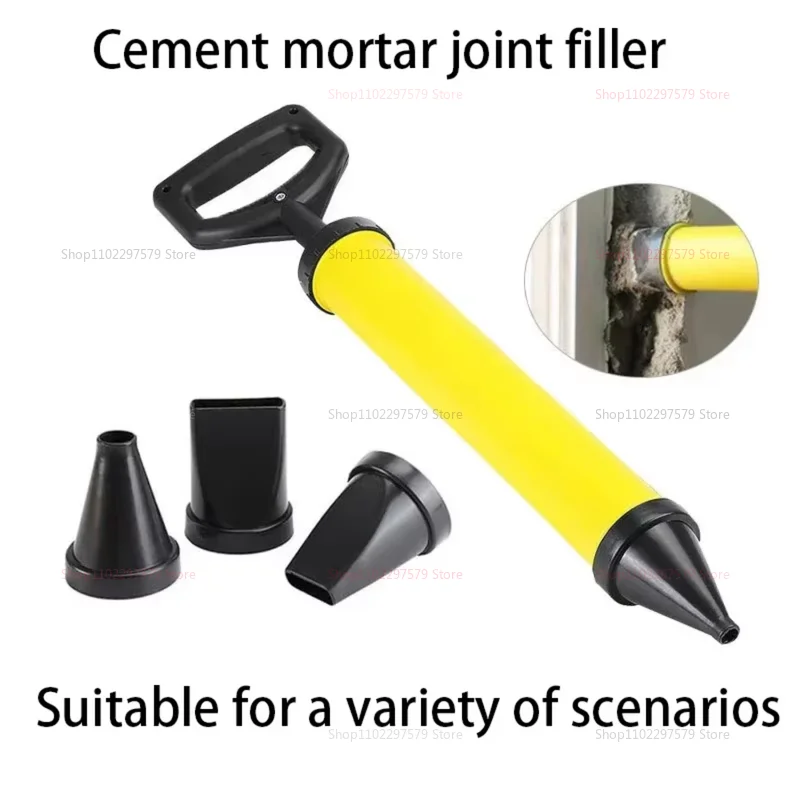 Pistola de calafateo de servicio, bomba de cemento y cal, Kit de rociador de mortero de lechada con 4 boquillas para aplicación de sellador apretado y relleno de lechada