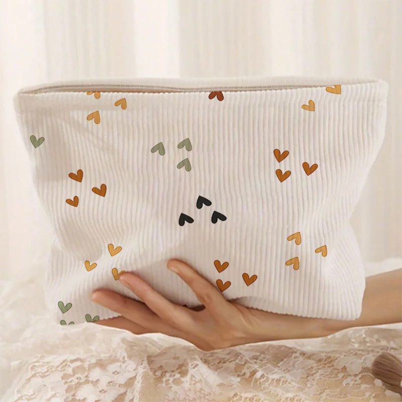 Makeup Bag Black Background Lightweight Zippered Multi-Functional Storage Bag for Toiletries And Additions Travel Makeup Bag