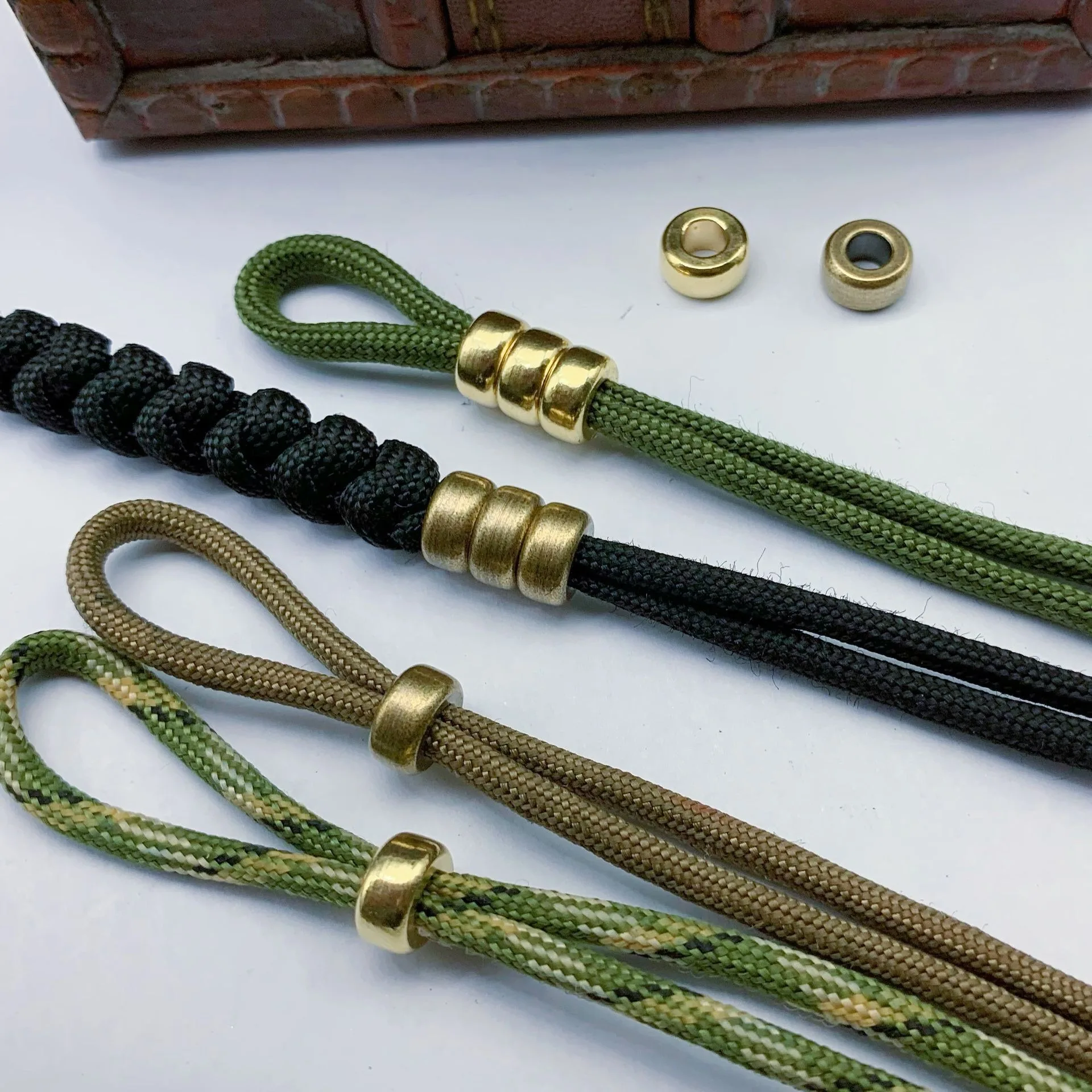 10 pezzi di ottone vecchie perline braccialetto fai da te collana accessori in rame ciondolo coltello accessori paracord EDC