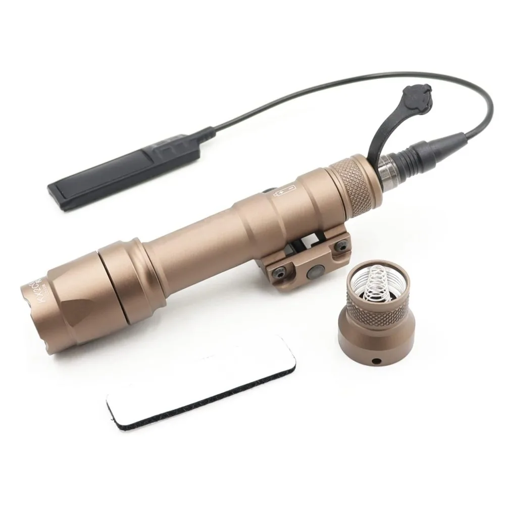 Lanterna tática led m600c m300a, acessórios para arma, interruptor de pressão momentâneo para ar15 hk416, caça ao ar livre, trilho de 20mm