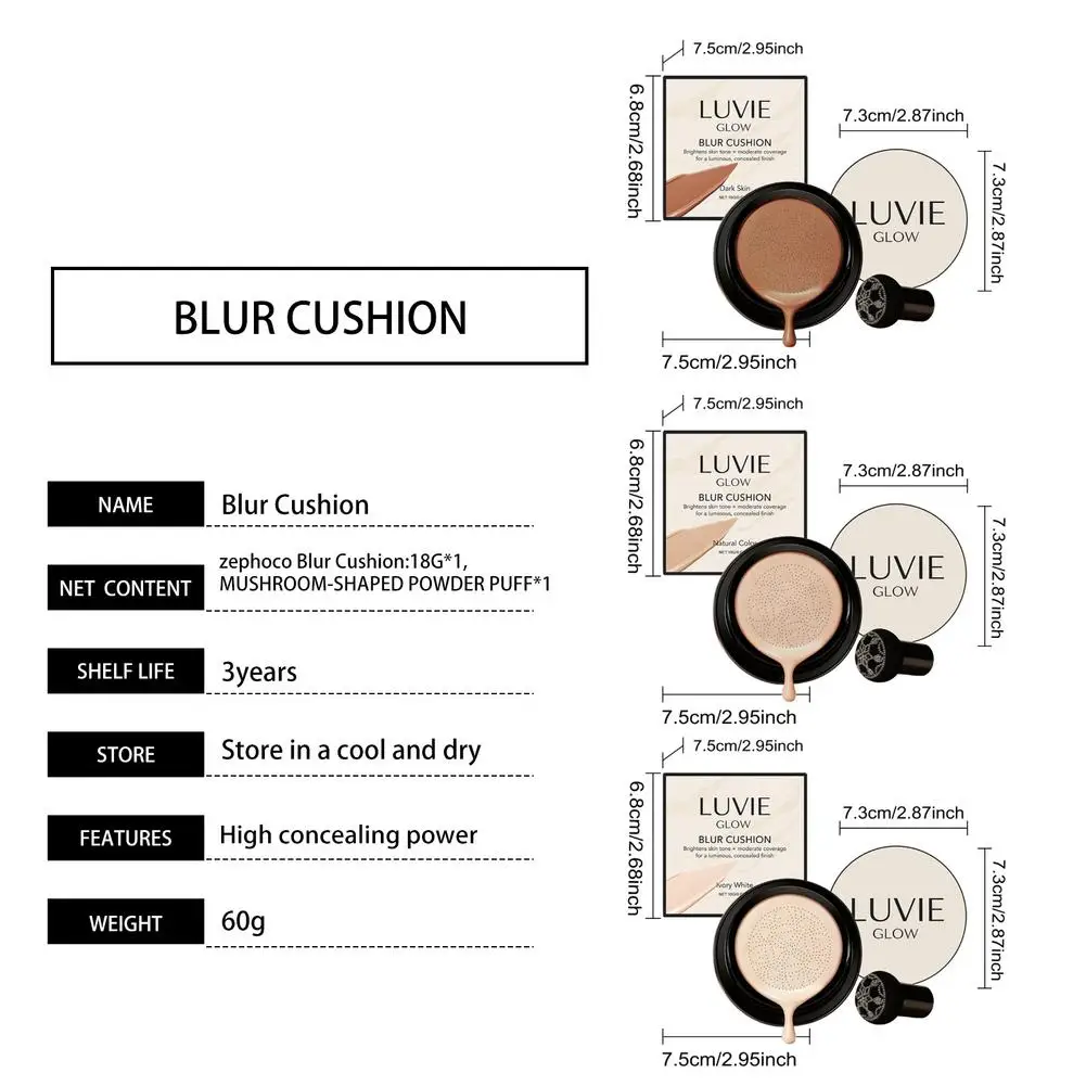 Base de cara BB CCCCream coreana, cojín corrector de 3 colores, Base de seta, maquillaje iluminador resistente al agua, maquillaje de Base Natural