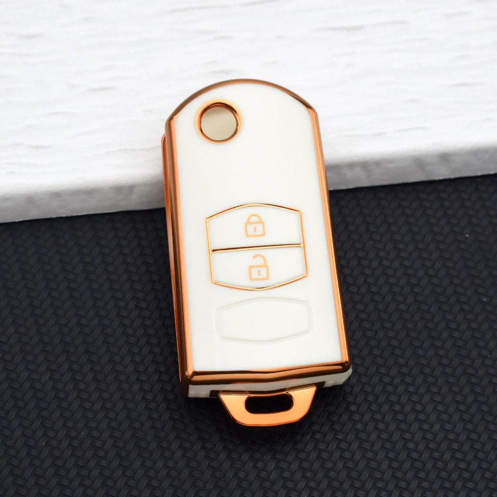 2 Buttons TPU Car Key Case Cover for Mazda Demio 2 3 5 6 M3 M5 M6 CX-5 CX7 CX9 RX8 MX5 MPV Auto Shell Fob Holder Keyless view 6