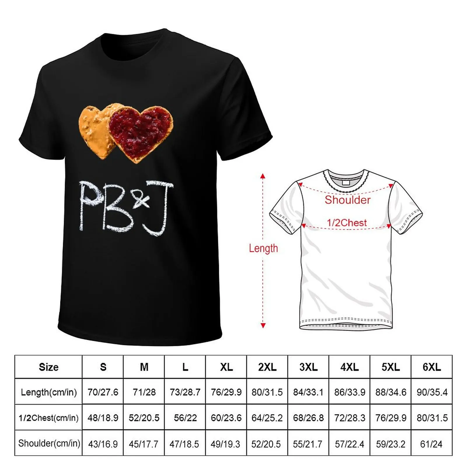 Peanut Butter and Jelly T-Shirt Casual All Match Tee Shirt for Men