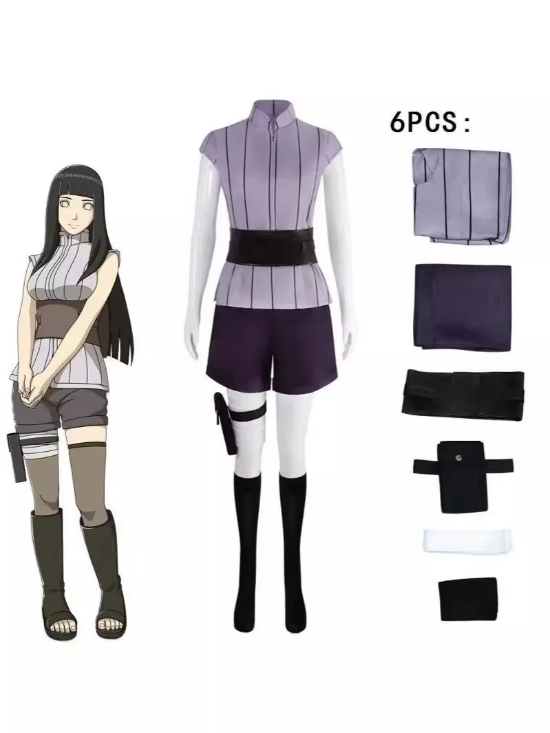 Anime hyuga hinata roupas femininas halloween carnaval festa terno cosplay traje desempenho ninja cosplayer