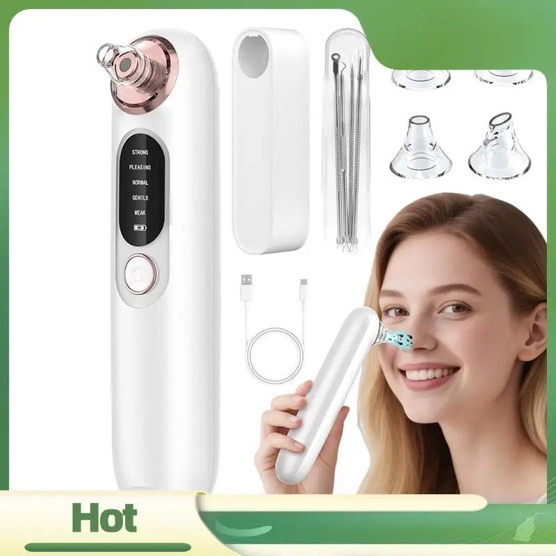 N95R – nettoyant pour pores du visage, dissolvant de points noirs pour peaux sensibles avec 4 têtes amovibles, Kit en acier inoxydable
