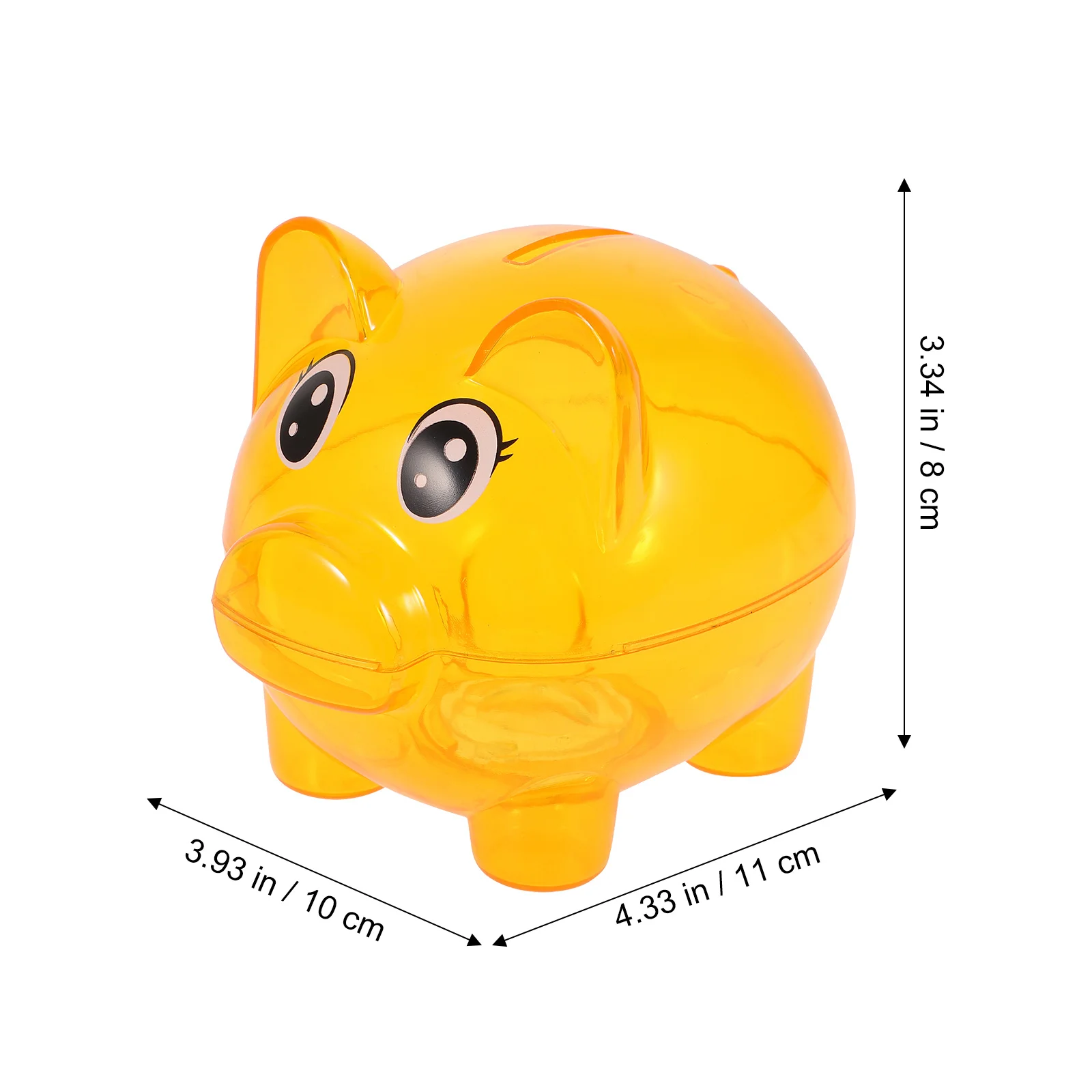 2Pcs Clear Piggy Bank Jar Transparent Coin Saving Pot Children Money Box Pig Money Bank Gift for Kids Pig Purse