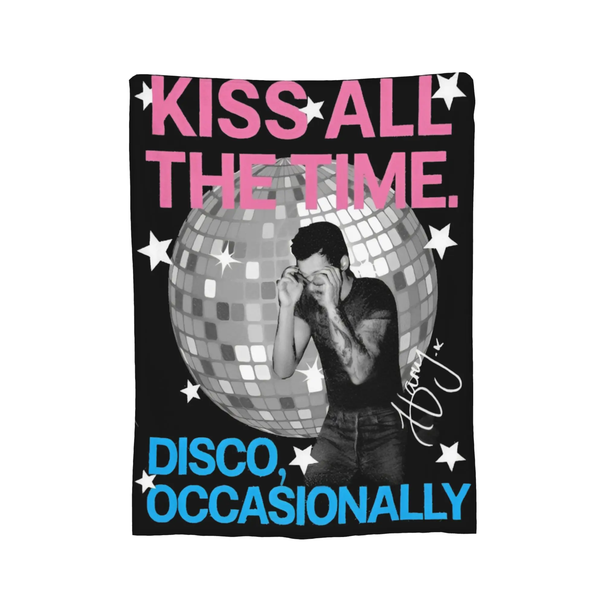 Super Soft Harryed Stylesed Kiss All the Time Disco Occasionally Throw Blanket Premium Fleece Bed Blanket Fuzzy Plush Blankets