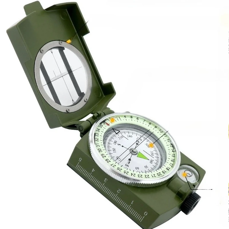 High Precision American Multifunctional Outdoor Camping Night Light Compass Compass and Compass for Heading North