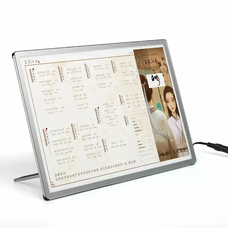 A4 مصباح ليد قابل لإعادة الشحن الإعلان سوبر رقيقة إطار مجلس عرض فيلم داخلي قابل للتبديل لمطعم مقهى البيرة بار متجر