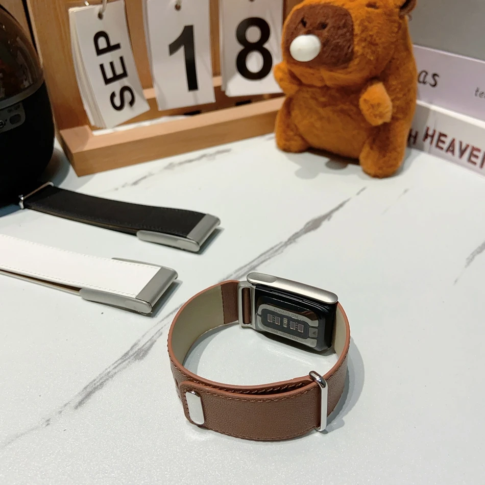 Leather Strap For WHOOP 5.0 MG Pin/Traditional Buckle Watch Band With Metal Protect Case For Whoop 5.0 Wristband Accessories