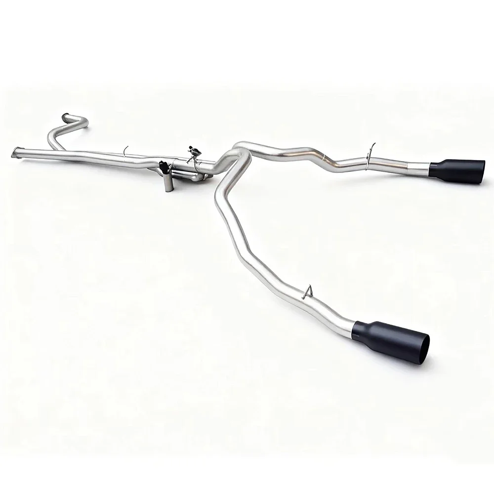 1500 TRX 6.2L مرآة من الفولاذ المقاوم للصدأ مصقولة بشكل مستقيم من خلال القسم الخلفي الأوسط نظام عادم عالي الأداء