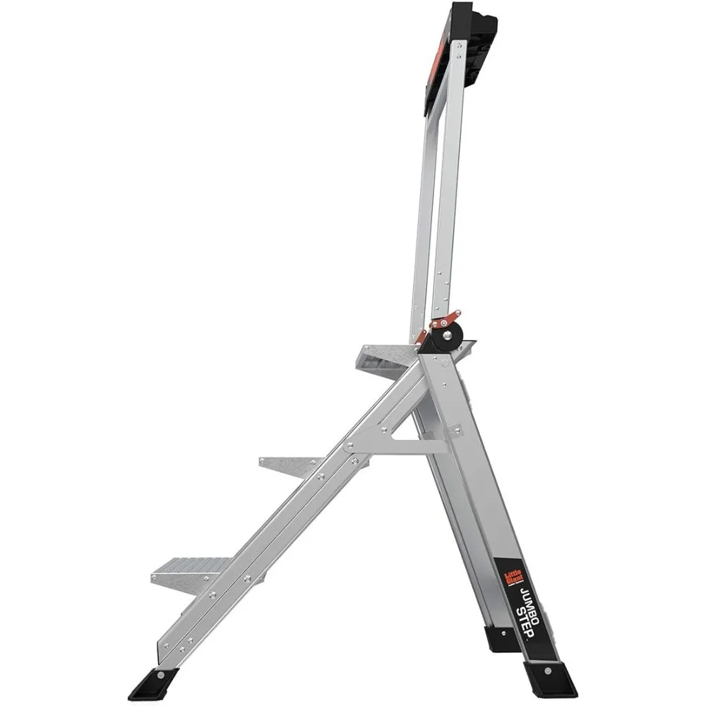 Ladder Systems, Jumbo Step, 3-Step, 2 Foot, Step Stool, Aluminum, Type 1AA, 375 lbs Weight Rating, (11903)