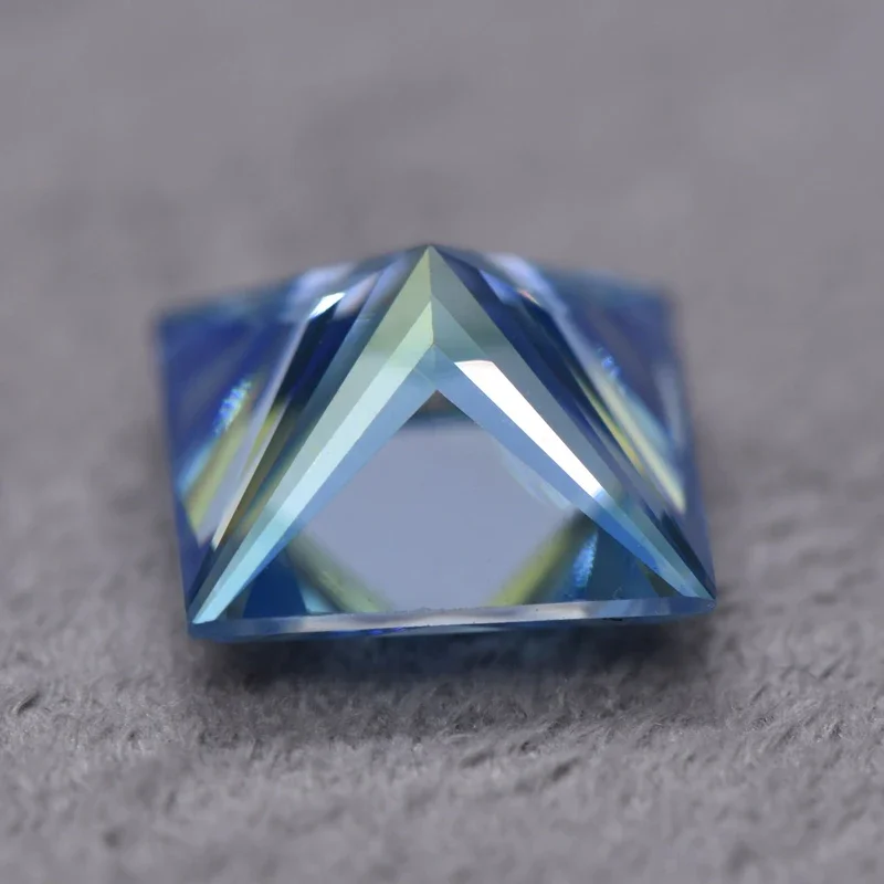 Moissanit Prinzessinnen-Schliff Eisblau Laborgezüchteter DIY-Charms Edelstein Schmuckherstellungsmaterial mit Zertifikat – Detail 2