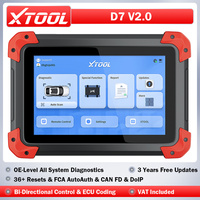 XTOOL D7 Diagnostic Tool Bidirectional OBD2 Scanner with ECU Coding Full System Car Scanner with 36+ Resets Injector Coding Throttle Relearn FCA CANFD DoIP 3 Years Free Update
