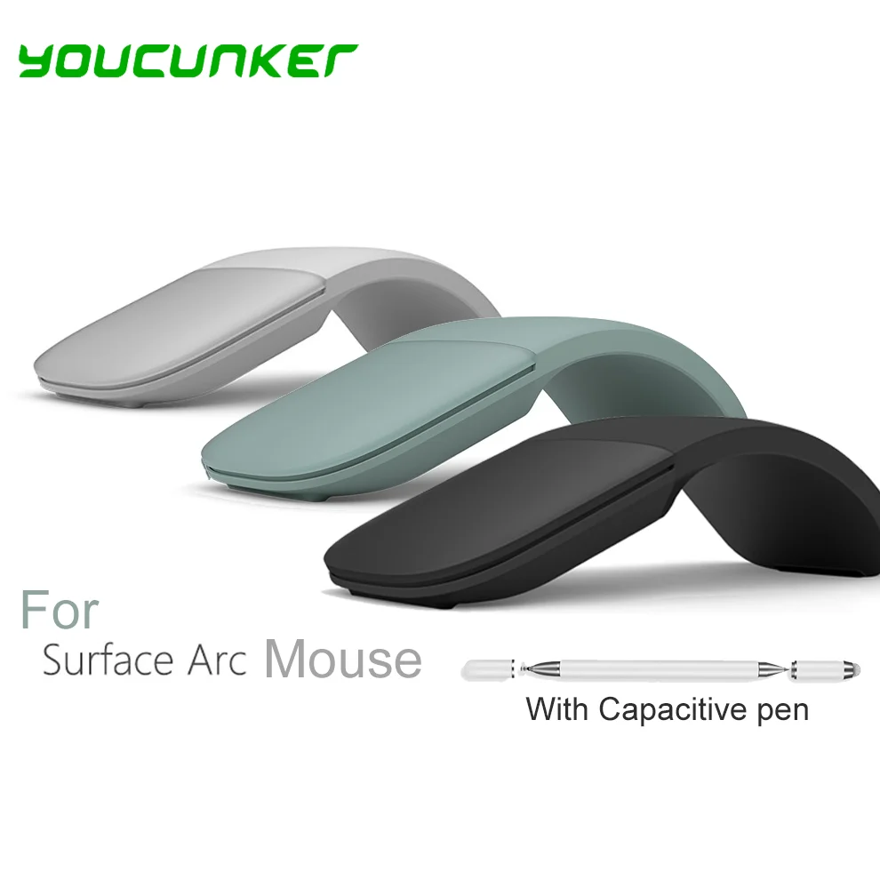 Bluetooth Arc Touch Mouse For Microsoft Surface Wireless Ergonomic Mause Computer 3D Silent Laser Mice For Laptop PC Windows