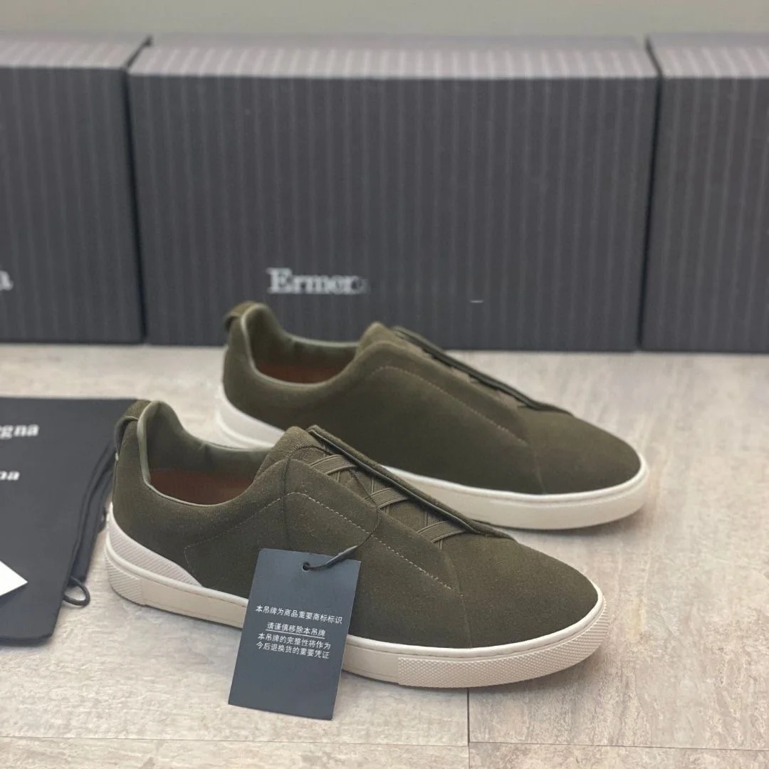 Zegnss chaussures habillées chaussures de créateur hommes Ermenegildos Zegnbs doux à lacets affaires décontracté fête qualité en cuir grosses baskets