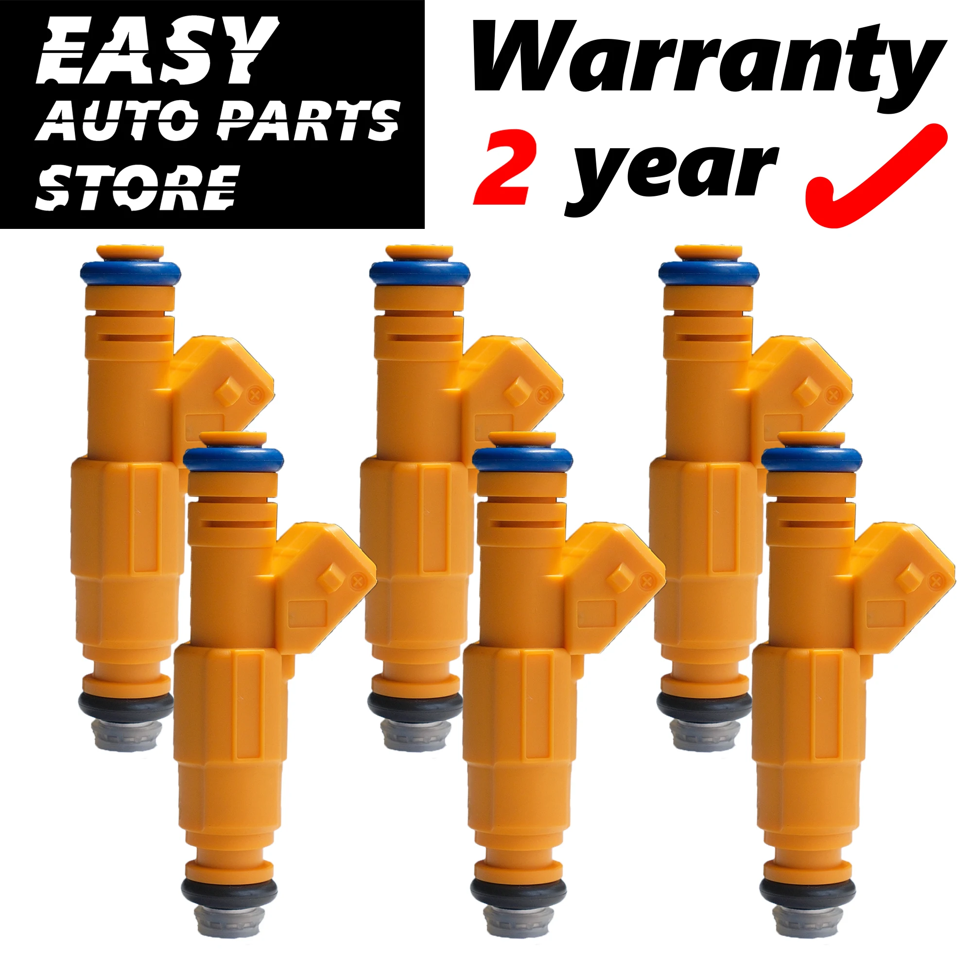 

Fuel Injector,OEM 0280155710,for Jeep Cherokee Grand Cherokee 1987-1998 Wrangler Comanche 4.0L,Set of 6,2 year warranty