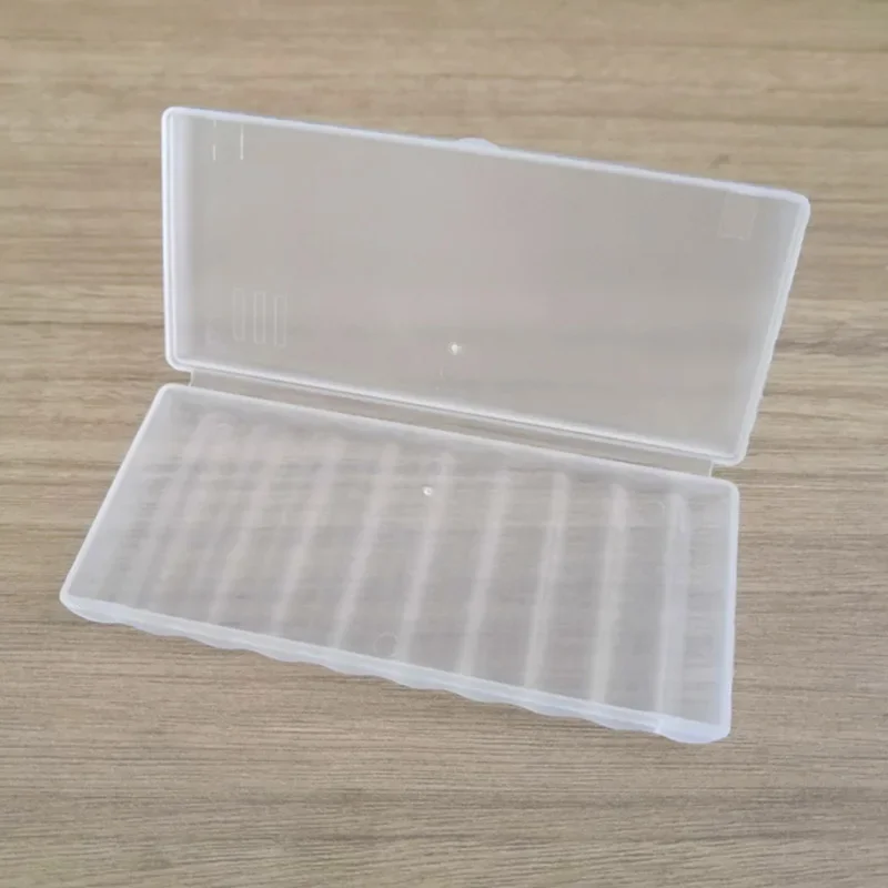 10 Slots For AAA Battery Storage Box Battery Container Clear Hard Plastic Battery Case Waterproof Storage Box