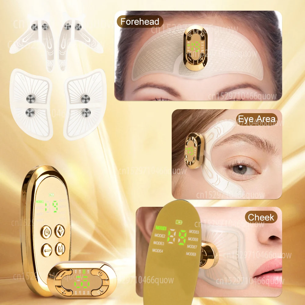 EMS Gezichtsmassager Oog Face Lift Huidverstrakking Anti-rimpel V-vormige gezichtspierstimulator Schoonheidsapparaat Verminder donkere kringen