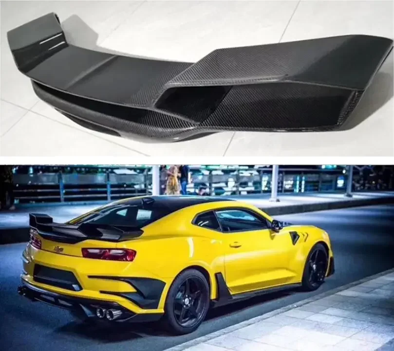 Spoiler For Chevrolet Camaro 2016 2017 2018 2019 Wing Lip Tail Trunk Spoilers Real Carbon Fiber B Style