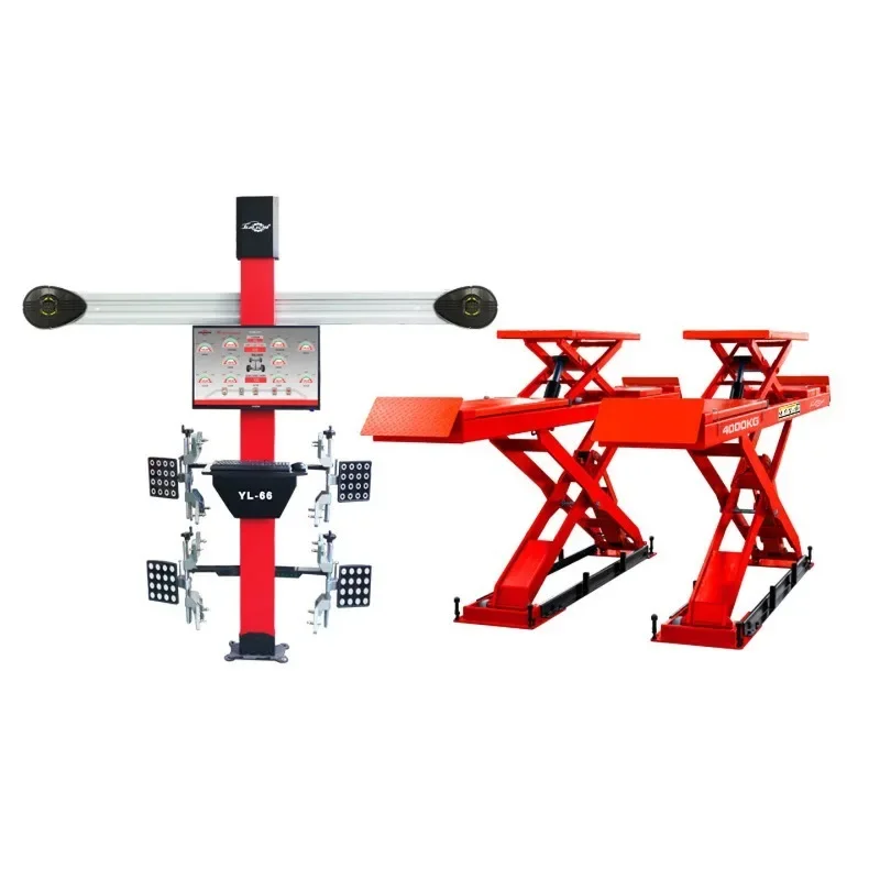 3D Four-Wheel Alignment Machine, Dizang Large Shear Lift, Car Lift, Large Shear Lift, Mother-and-Child Large Shear Lift