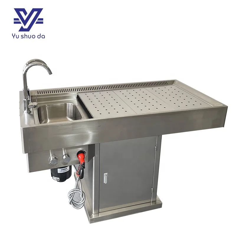 Rustproof stainless pet equipment veterinary dissecting table with CE certificate