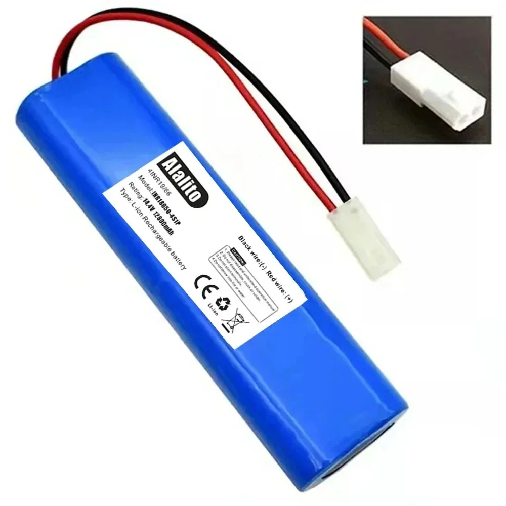 14.4V/14.8V 12800mAh Battery Pack for Qihoo 360 S6 Robotic Vacuum Cleaner Spare Parts Accessories Replacement Batteries