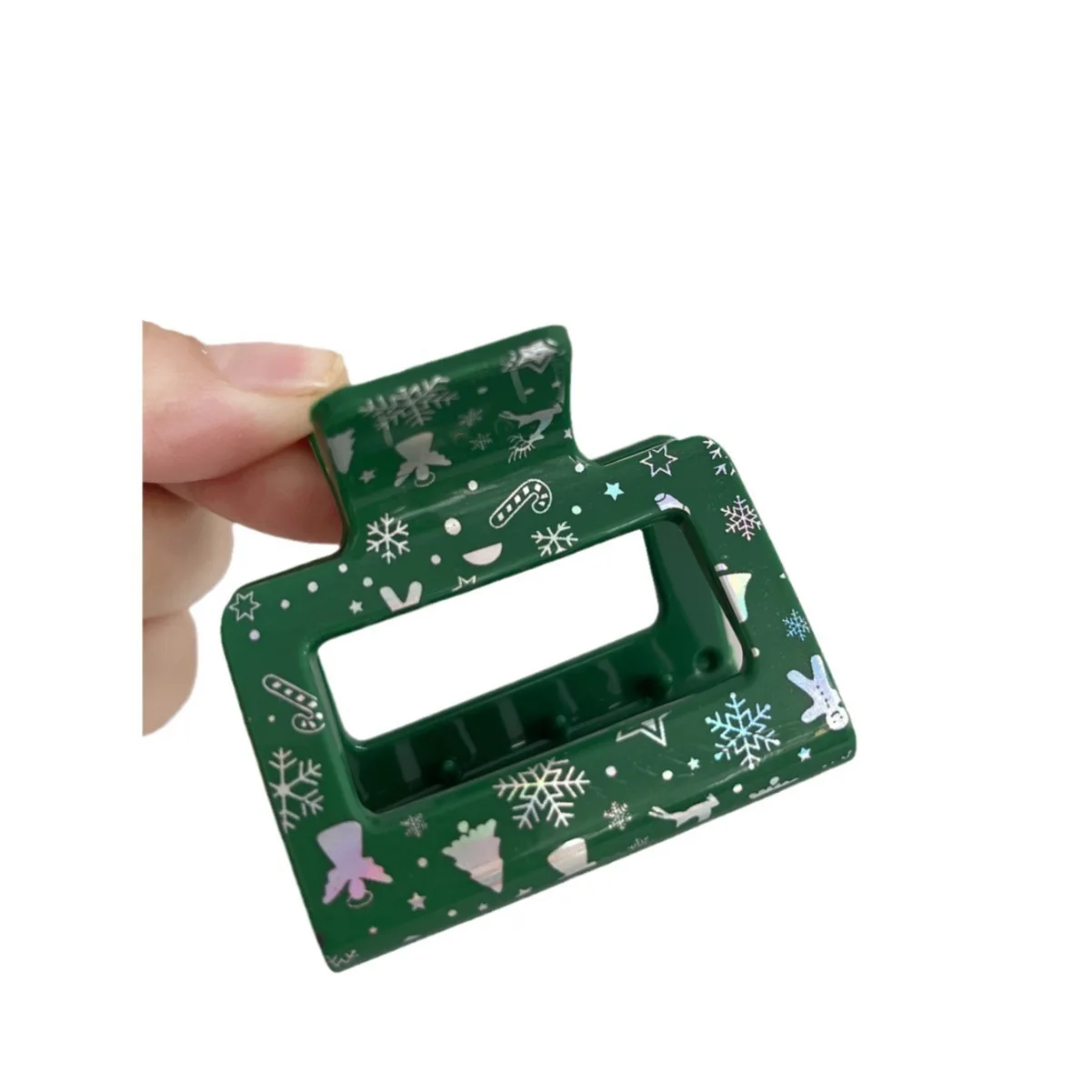 Christmas Hair Clip Cartoon Snowflake Crab Red Green Geometric Hair Claws Party Hair Accessories for Women Girls