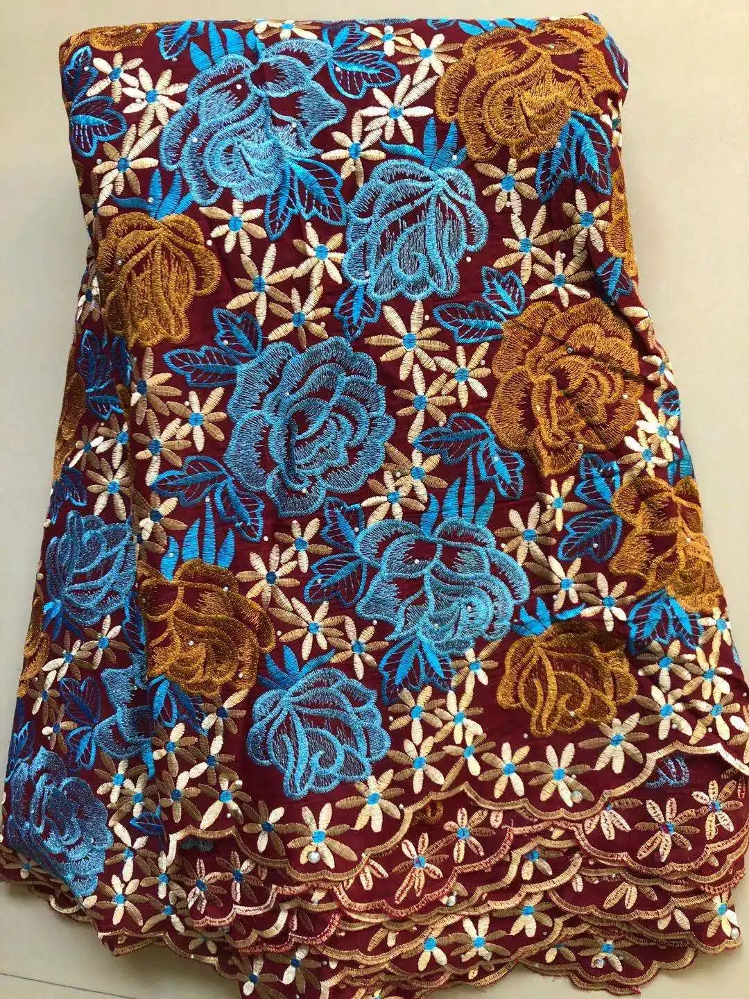 

African 100% Cotton Lace Fabric 2024 High Quality Original Austria Cotton Lace Swiss Voile Lace Fabric for Nigerian Dress Fabric