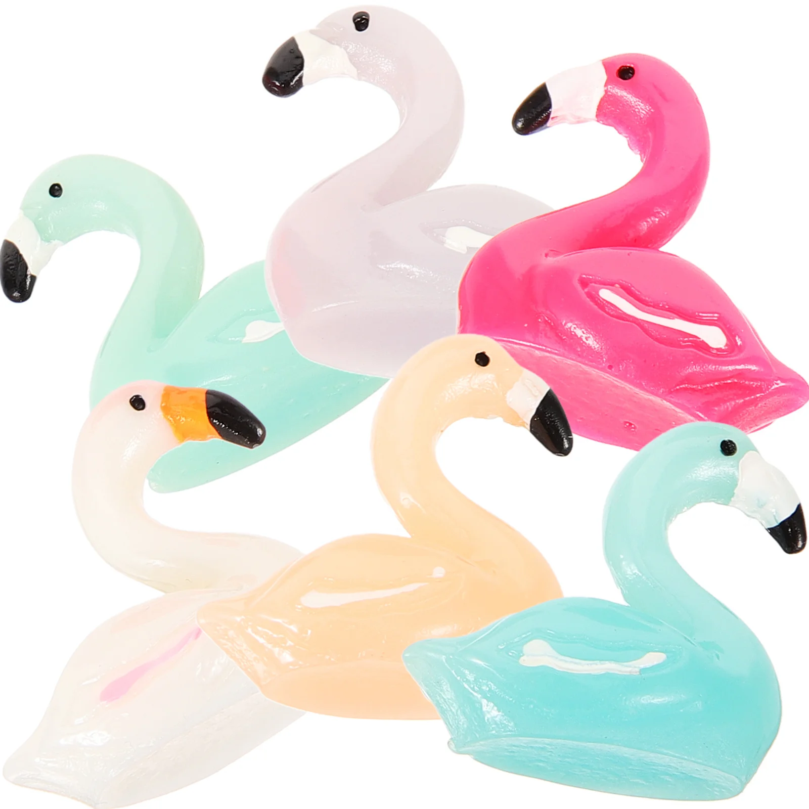 

10Pcs Mini Flamingo Yard Decorations Bright Resin Plastic Colorful Birds Perfect for Garden Lawn Flamingo Decor