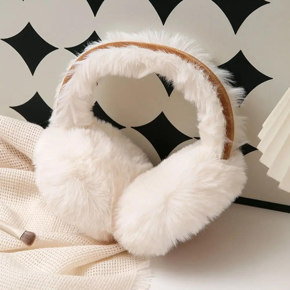 

Fashion Warm Plush Ear Muffs Solid Color Foldable Thicken Earmuffs Soft Cold Protection Earflap Winter