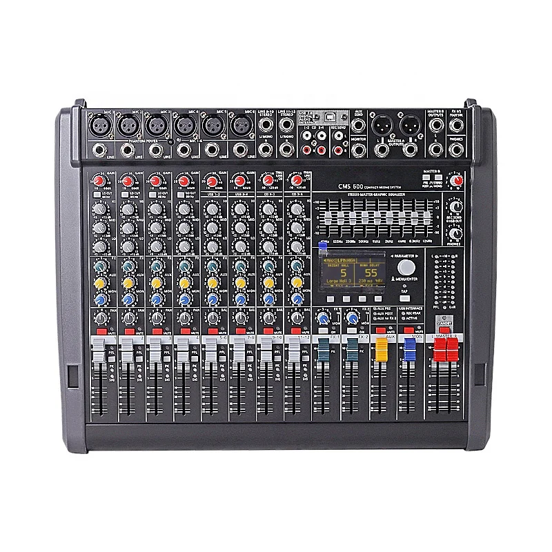 High Quality Wholesale CMS 600-3 mixer dual 99 dsp professional digital audio mixer dj controller/audio console mixer